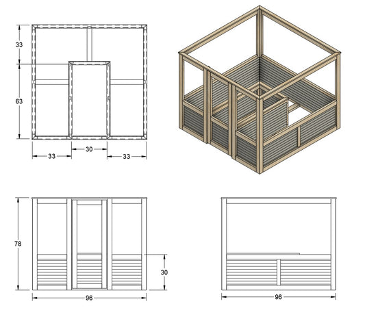Enclosed Horseshoe Raised Garden Bed